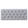 Hilton Ottoman Light Grey Fabric