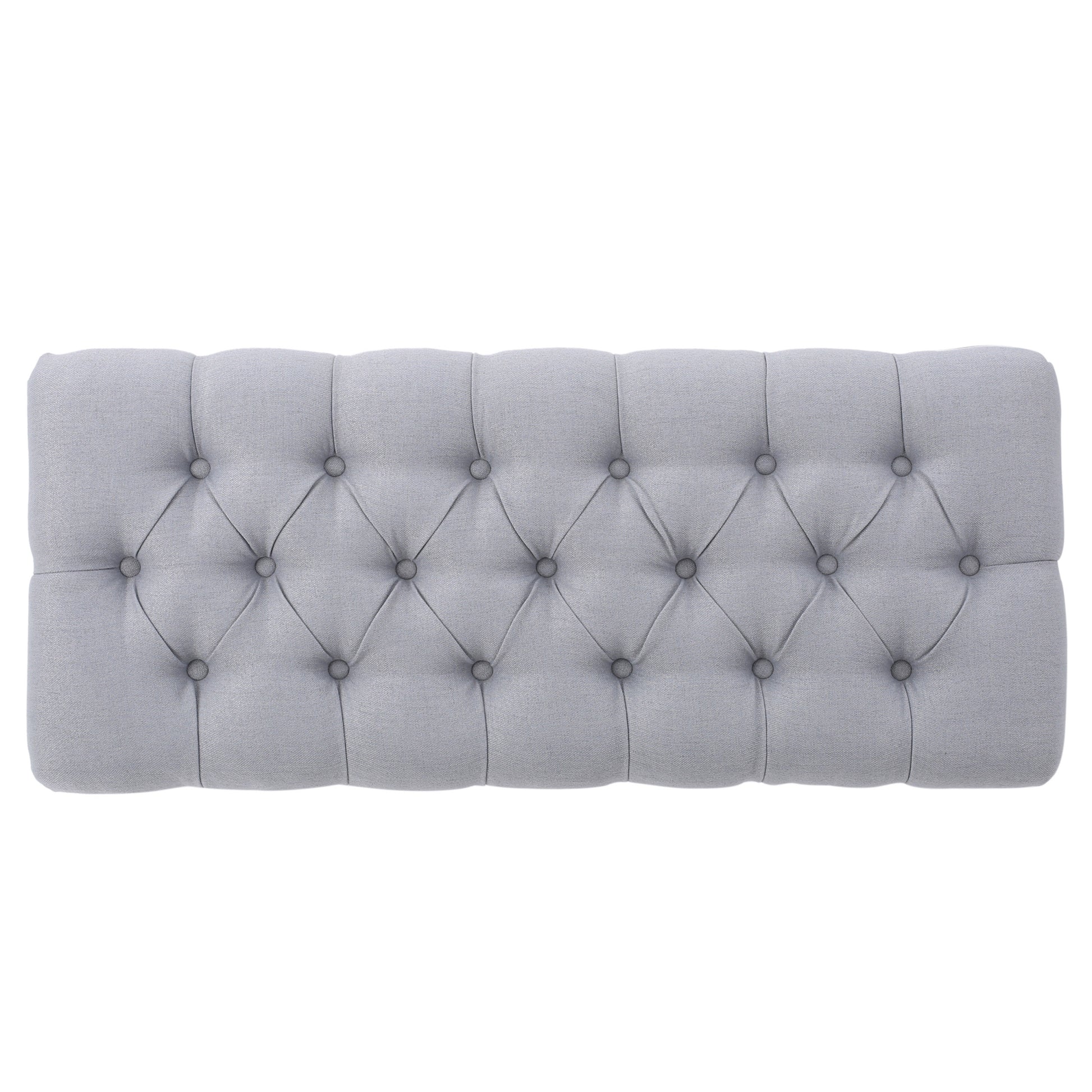 Hilton Ottoman Light Grey Fabric