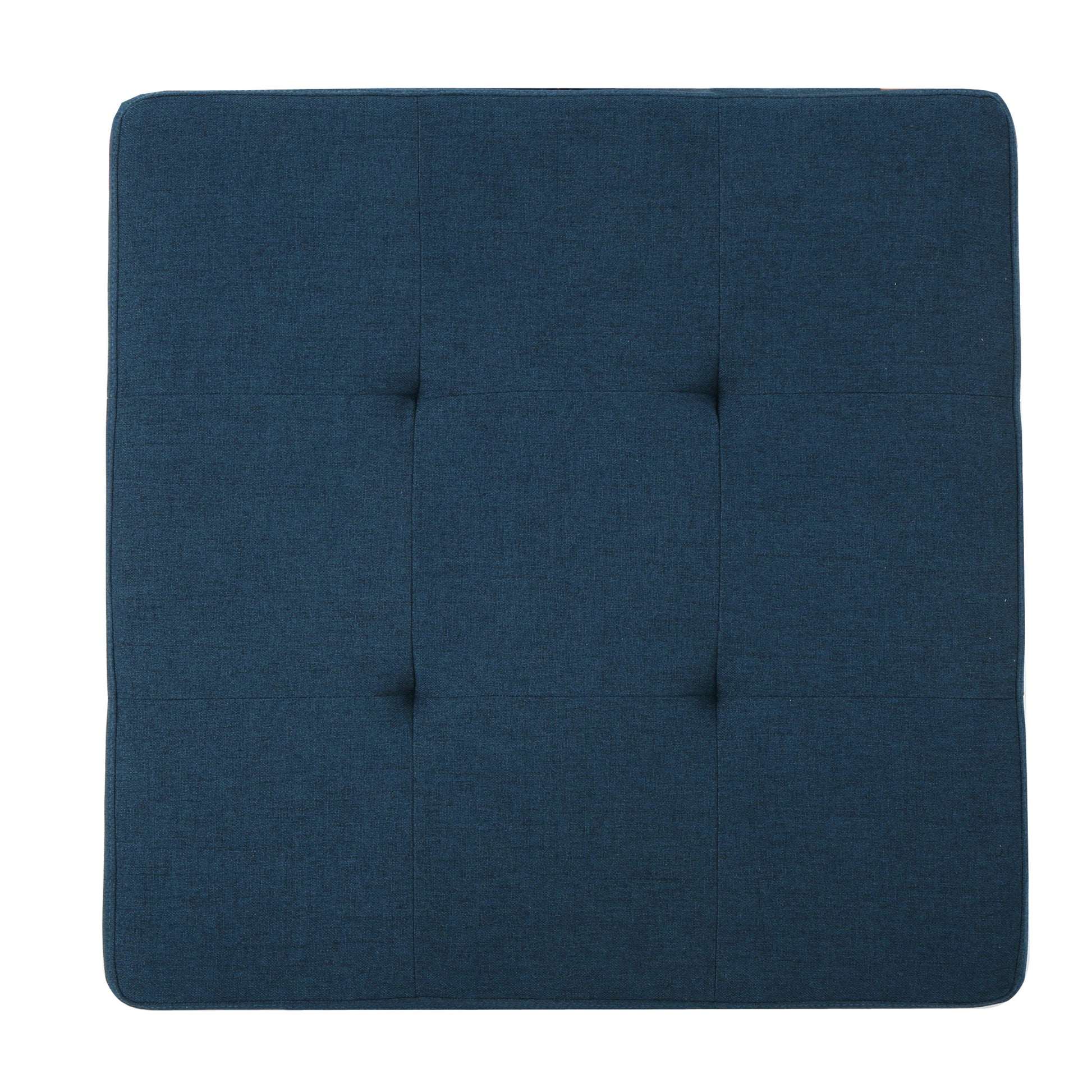 Larkin Storage Ottoman Navy Blue Fabric