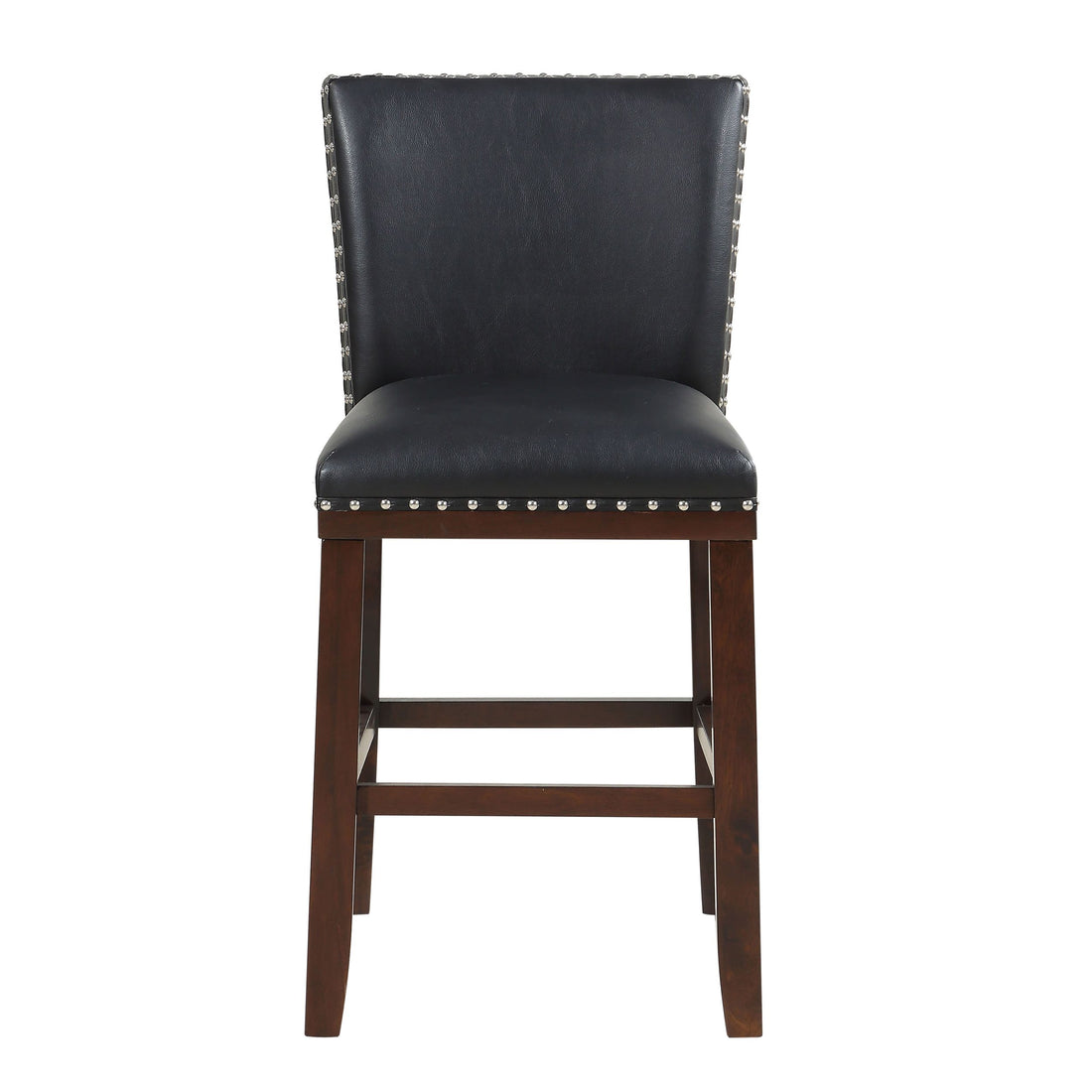 Tiffany Counter Chair Set Of 2 Black Black Wood