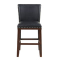 Tiffany Counter Chair Set Of 2 Black Black Wood