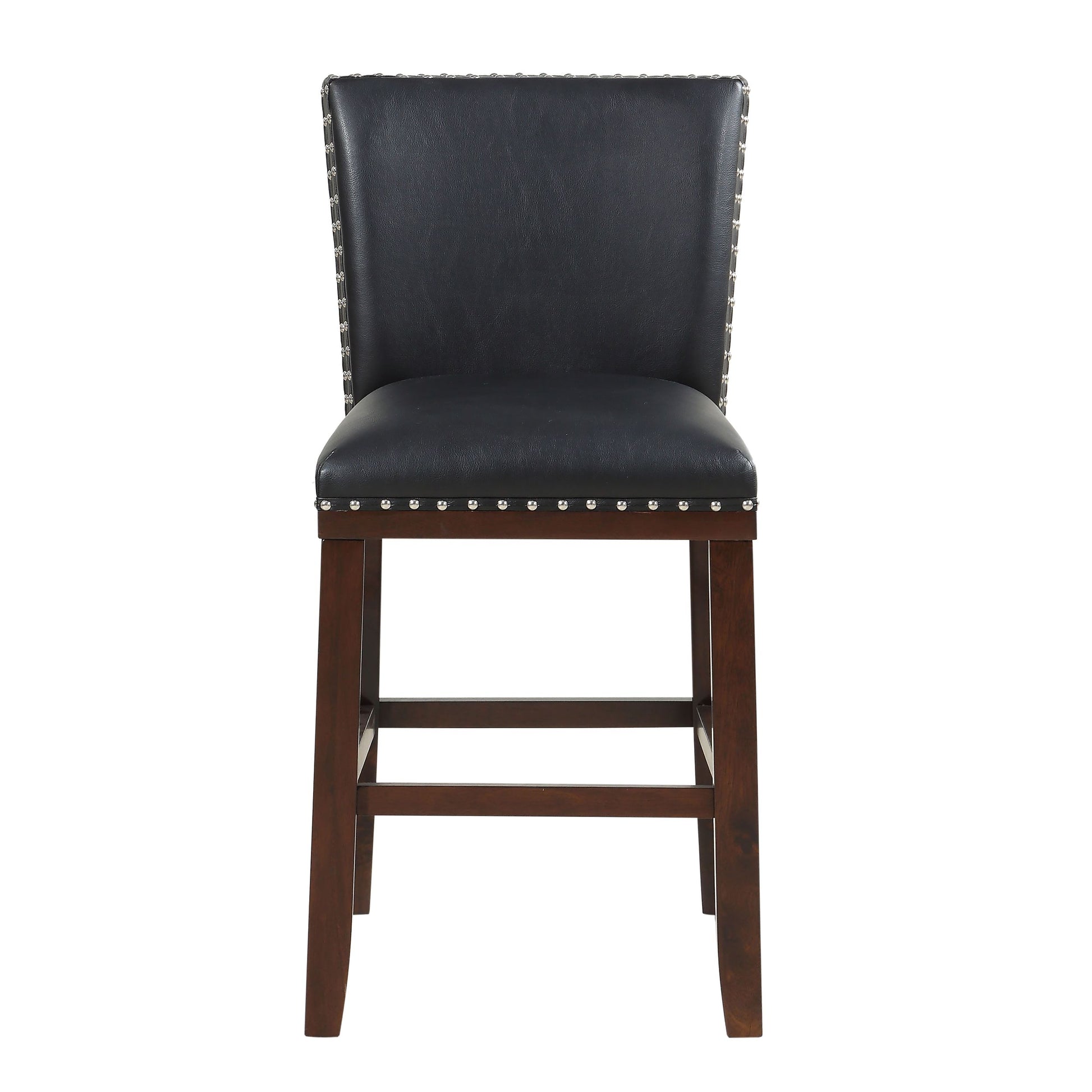 Tiffany Counter Chair Set Of 2 Black Black Wood