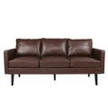 3 Seater Sofa Dark Brown Pu 3 Seat