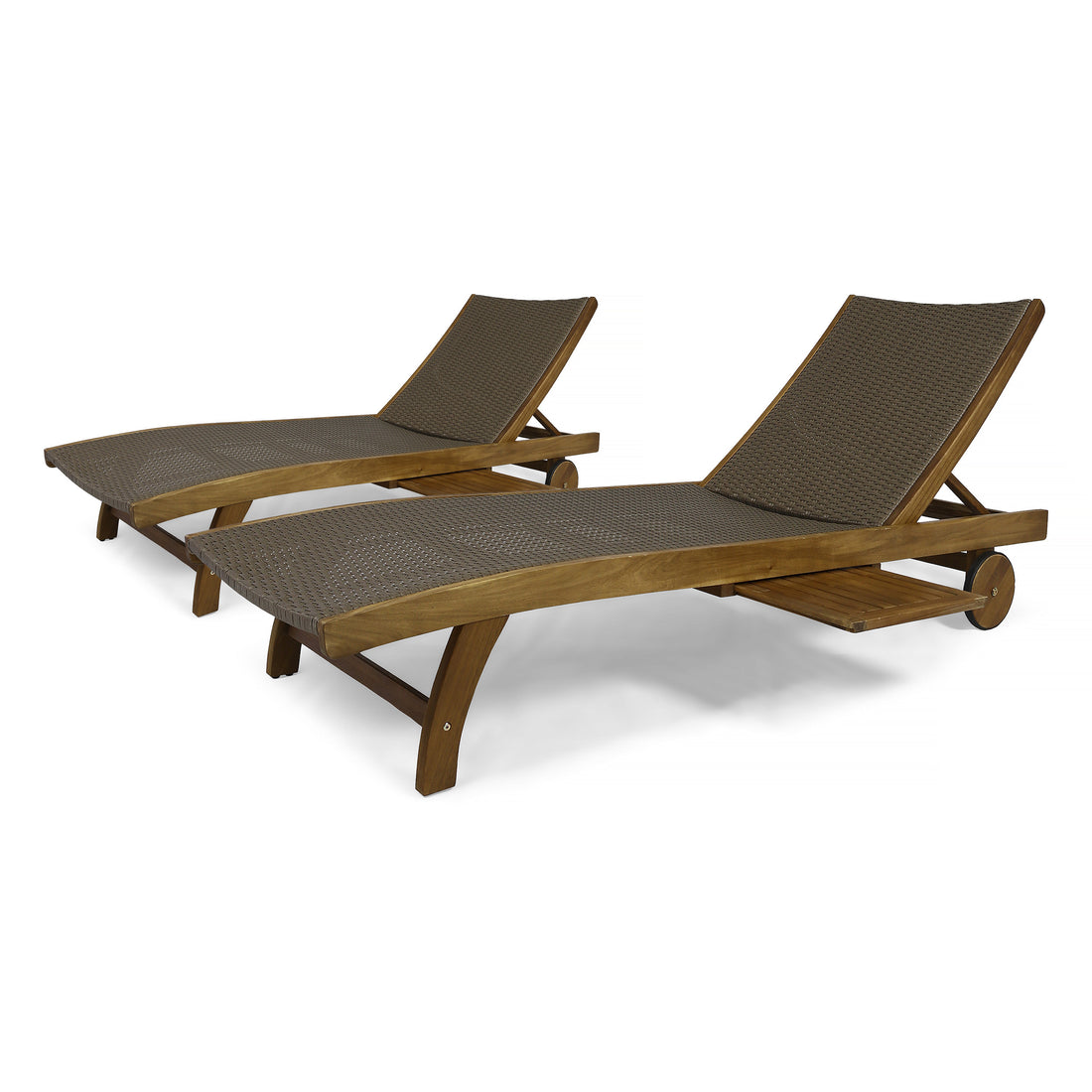 Banzai Chaise Lounge With Pull Out Tray Brown Leather