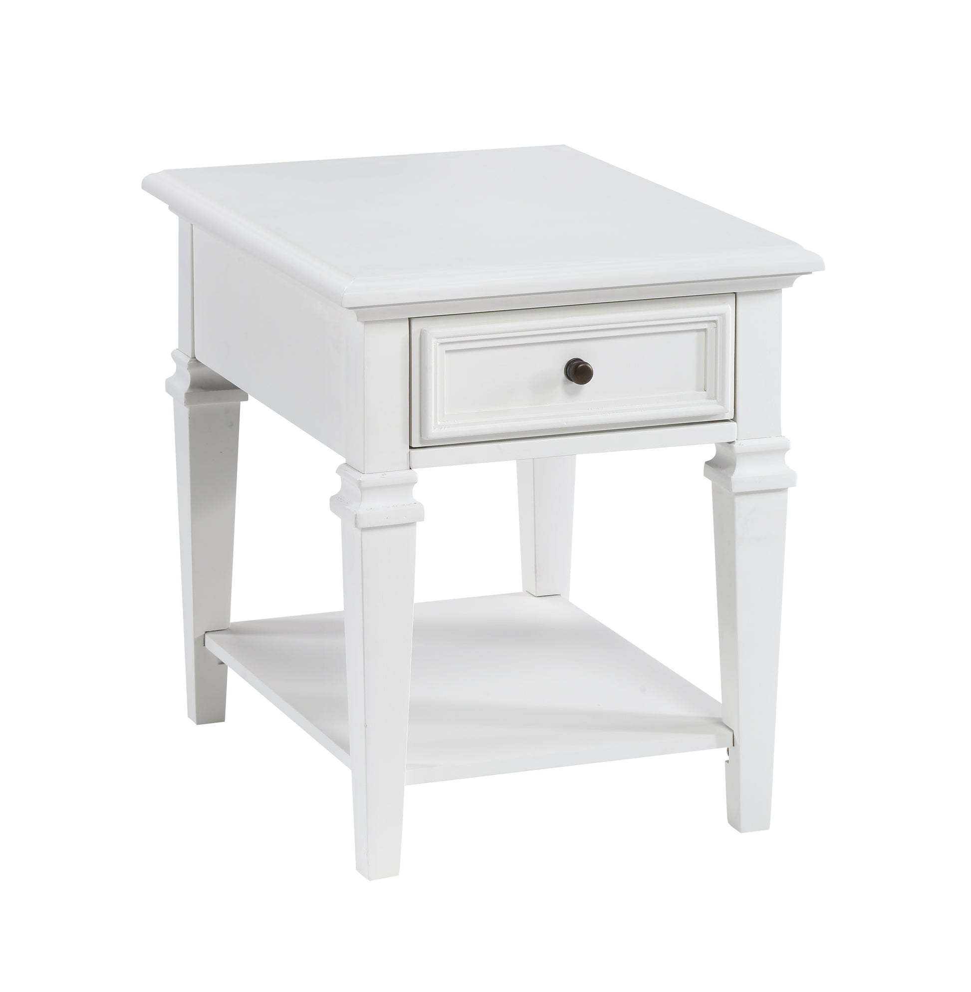 Charlestown End Table White White Wood