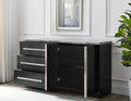 Camila Gray Marble Top Server Dark Gray Dark Gray Marble