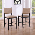 Oslo Counter Stool Set Of 2 Midnight Black Wood