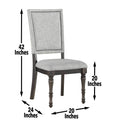 Linnett 6 Piece Dining Set Dark Gray Dark Gray Wood