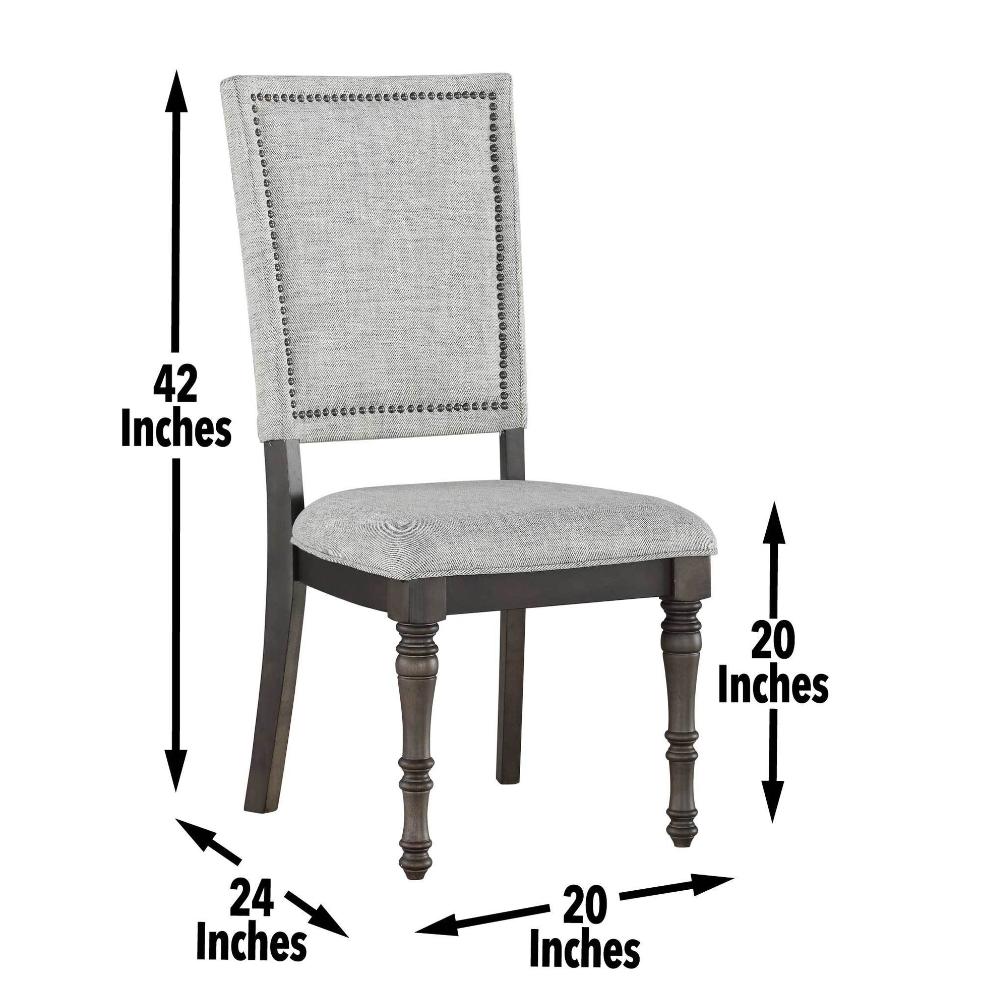 Linnett 6 Piece Dining Set Dark Gray Dark Gray Wood