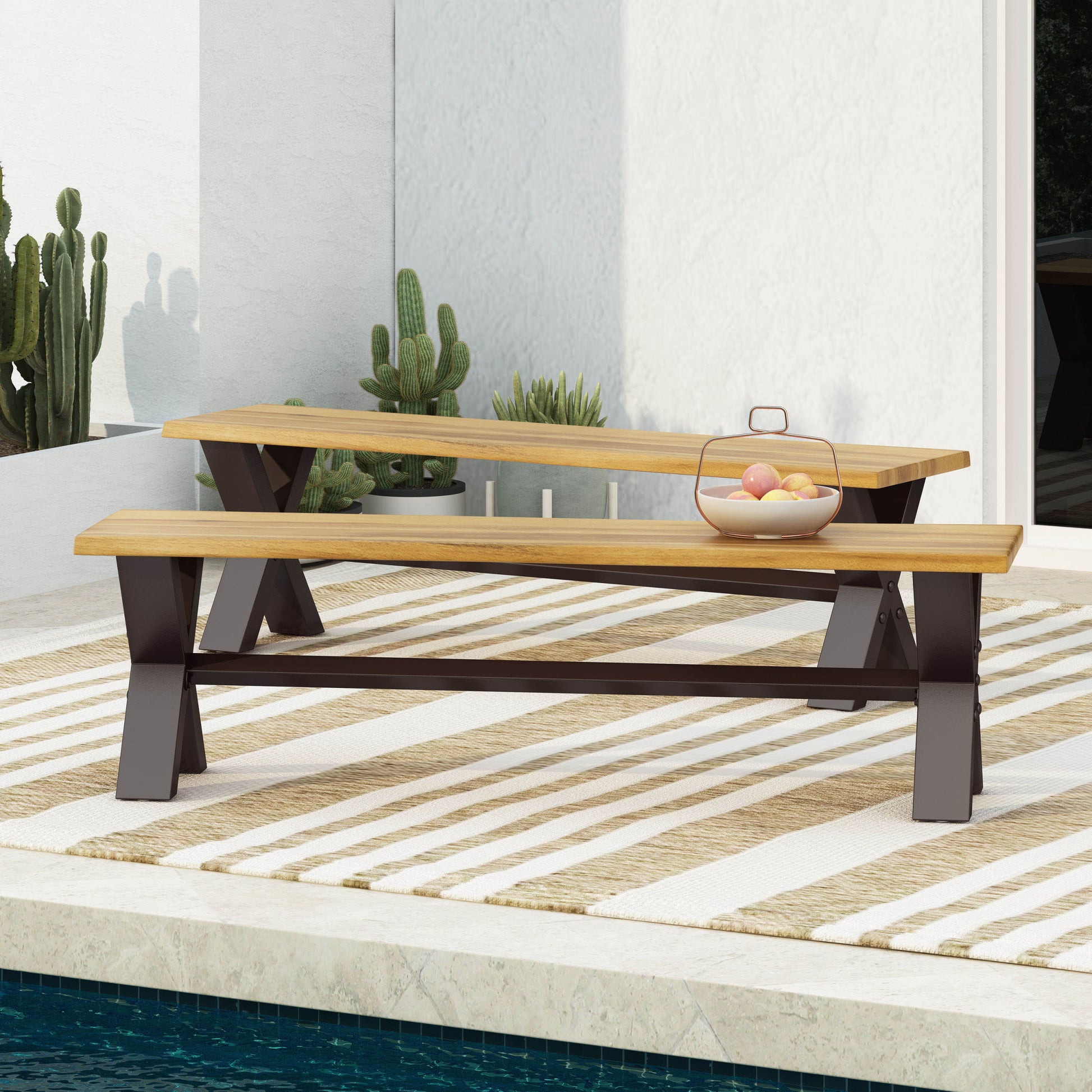 Sanibel Dining Bench Teak Acacia Wood