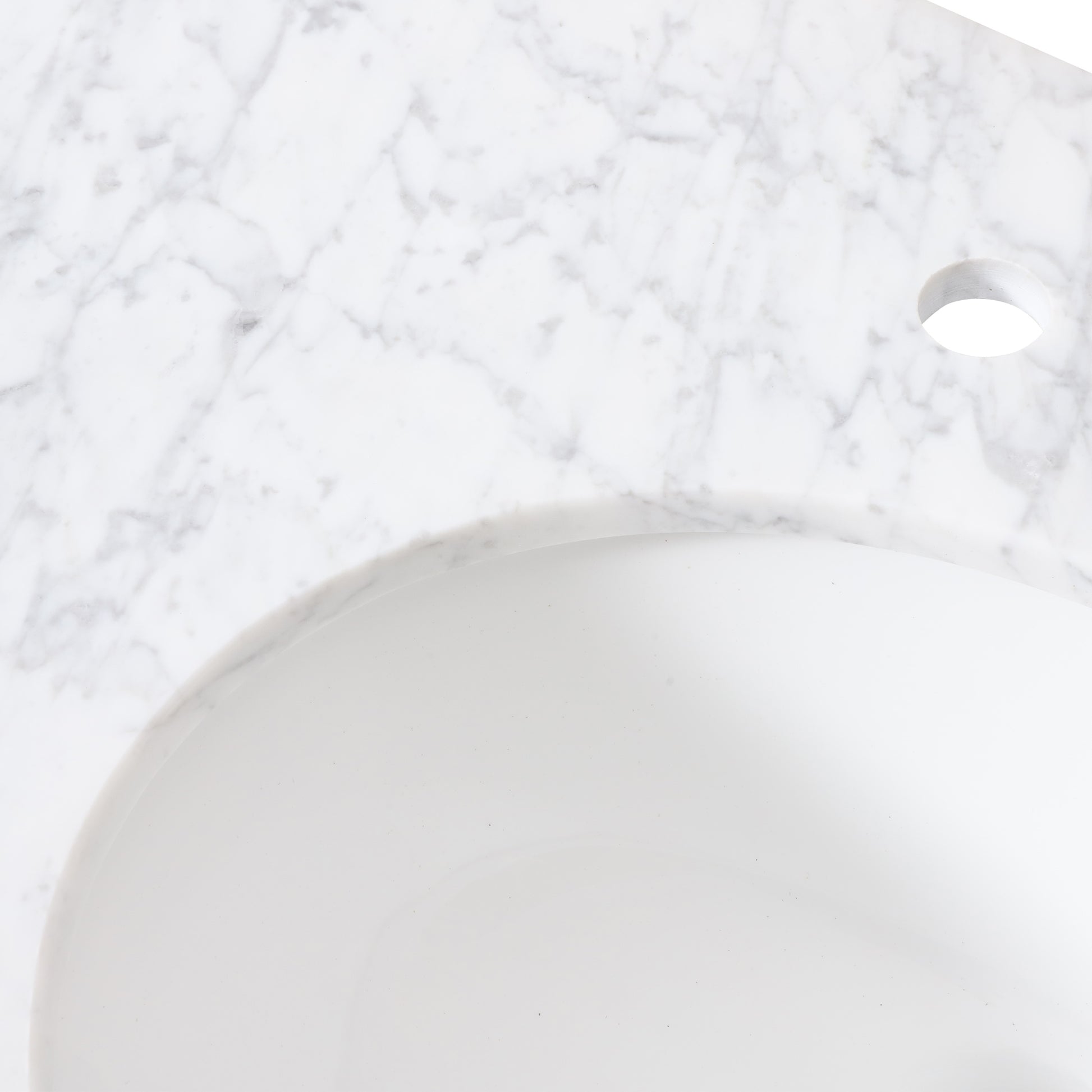 73'' Cararra White Marble Vanity Top&Ceramic Sink White Marble Marble