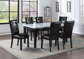 Sterling 7 Piece Dining Set Black Black Wood