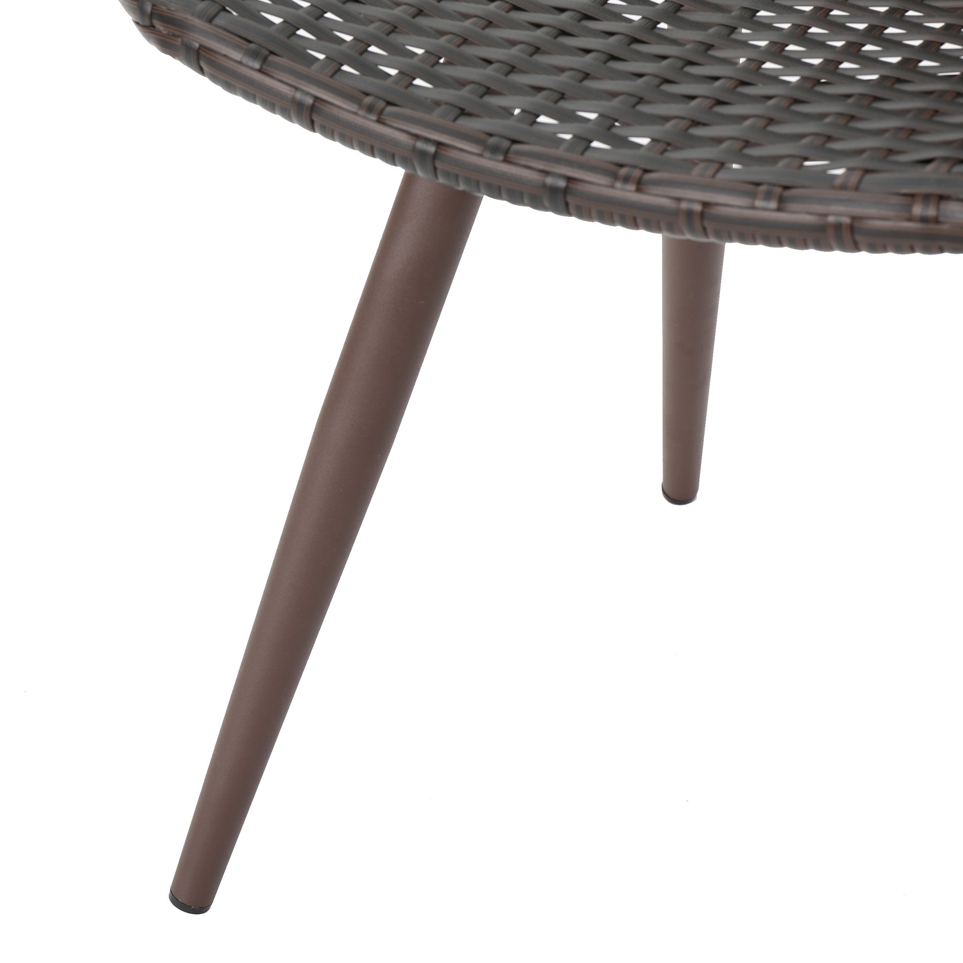 Gila Dining Chair With Powder Coated Legs Brown Multi Rattan