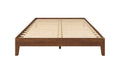 Nix Queen Platform Bed Natural Queen Dark Brown Wood