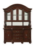 Antoinette Buffet And Hutch Dark Brown Dark Brown Wood