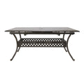 Abigail Cast Expandable Dining Table Natural Aluminium