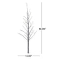 4Ft Paper Led Tree Silver Iron