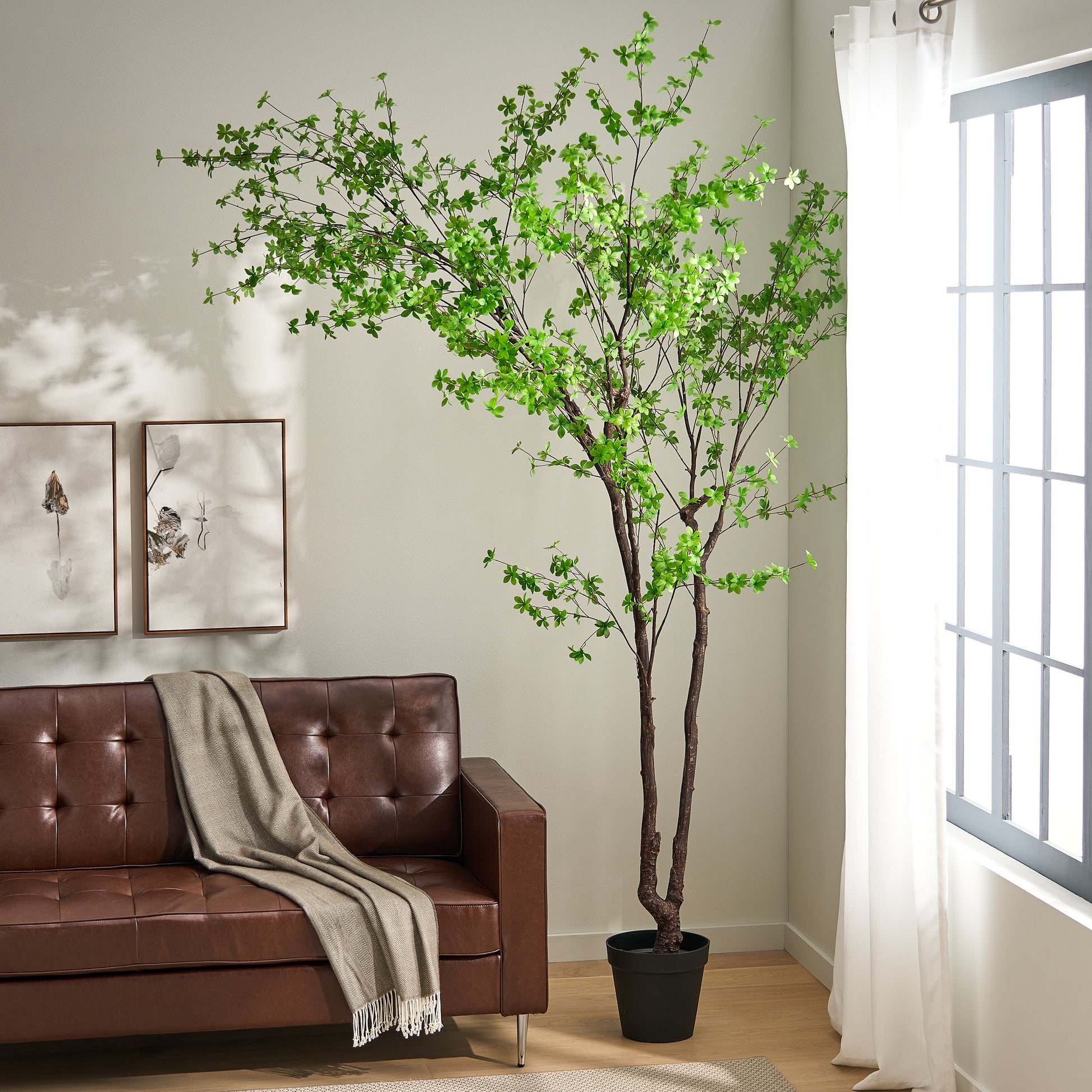 300Cmartificial Disc Leaf Tree Green Pvc